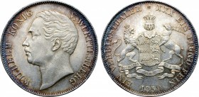 German States, Kingdom of Württemberg. Wilhelm I AR Vereinsthaler.