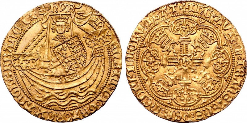 Great Britain, Plantagenet. Henry V (1413-1422) AV Noble. Tower (London) mint, s...