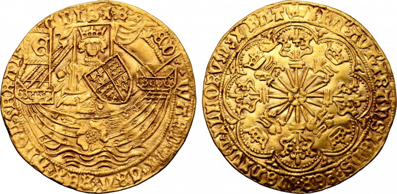Great Britain, Plantagenet. Edward IV (First reign, 1461-1470) AV Ryal - 10 Shil...