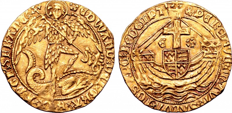 Great Britain, Plantagenet. Edward IV (Second reign, 1471-1483) AV Angel. Tower ...