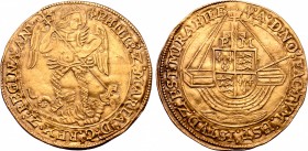 Great Britain, Tudor. Philip & Mary AV Angel.