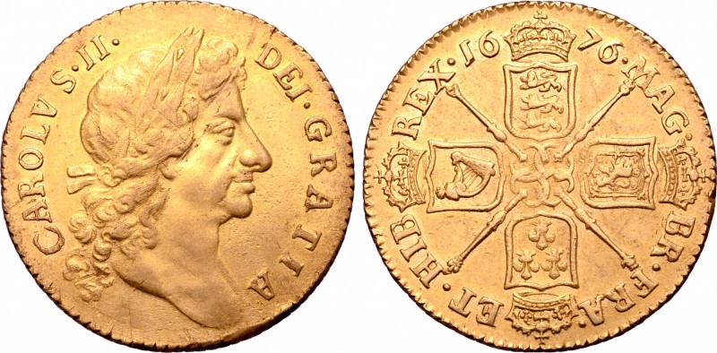 Great Britain, Stuart. Charles II (1660-1685) AV Guinea. Tower (London) mint, 16...