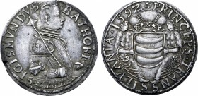Hungarian States, Principality of Transylvania. Zsigmond Báthory AR Thaler.