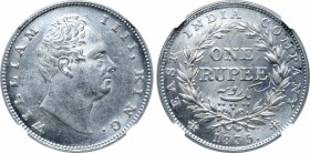 India, British Colonial. William IV AR Rupee.