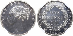 India, British Colonial. Victoria AR Proof Restrike Rupee.