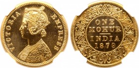 India, British Colonial. Victoria AV Proof Restrike Mohur.