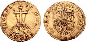 Italian States, Duchy of Ferrara. Alfonso I d'Este AV Scudo del sole.