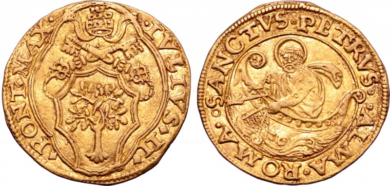 Italy, Papal States (Stato Pontificio). Julius II (1503-1513) AV Fiorino di came...