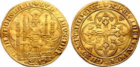 Low Countries, Antwerpen (Antwerp). Lodewijk IV, Holy Roman Emperor  AV Gouden schild - chaise d'or.