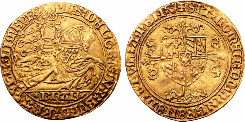 Low Countries, Brabant (hertogdom). Philip III ‘le Bon’ (1419-1467) AV Gouden ri...