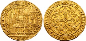 Low Countries, Vlaanderen (Flanders). Lodewijk II van Male AV Gouden schild (chaise d'or au lion).