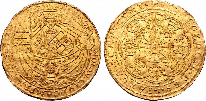 Low Countries, Kampen (stad) AV Rozenoble. Struck 1600-1602. MON NO : AV : CIVI ...