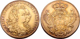 Portugal, Kingdom. Maria I and Pedro III AV 6400 Reis.