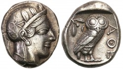 Collection of Ancient coins
RÖMISCHEN REPUBLIK / GRIECHISCHE MÜNZEN / BYZANZ / ANTIK / ANCIENT / ROME / GREECE

Greece, Ateny 479-393 p.n.e. Tetrad...