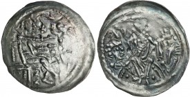COLLECTION Medieval coins
POLSKA/POLAND/POLEN/SCHLESIEN

Leszek Biały i nastepcy. Denar - RARITY R8 (c.a.) 

Aw.: Postać księcia z profilu siedzą...
