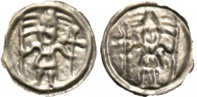 COLLECTION Medieval coins
POLSKA/POLAND/POLEN/SCHLESIEN

Brakteat guziczkowy II połowa XIII wieku, Kujawy - BEAUTIFUL and RARE 

Aw.: Stojący ryc...
