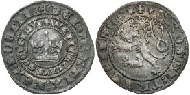 COLLECTION Medieval coins
POLSKA/POLAND/POLEN/SCHLESIEN

Wenceslaus II of Bohemia. Grosz (Groschen) praski, Kutna Hora 

Aw.: Korona, napisy otok...