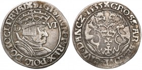 Sigismund I Old
POLSKA/ POLAND/ POLEN / POLOGNE / POLSKO

Zygmunt l Stary. Szostak (6 grosze) 1535, Danzig (Gdansk) - RARITY R5 

Aw.: Głowa król...