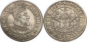 Sigismund III Vasa 
POLSKA/ POLAND/ POLEN / POLOGNE / POLSKO

Zygmunt III Waza. Ort (18 groszy) 1619, Danzig (Gdansk). RARE date 

Aw.: Popiersie...