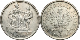 PROBE coins Poland II Republic
POLSKA / POLAND / POLEN / II RP / PROBA / PATTERN

PROBA SILVER, 5 zlotych 1925, Constitution 100 pearls 

Pięć zł...