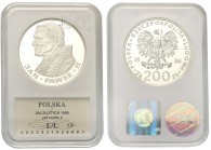 Polish collector coins after 1949
POLSKA/ POLAND/ POLEN / POLOGNE / POLSKO

PRL. 200 zlotych 1986 John Paul II Pope PROOF - - RARE, only 75 pieces ...