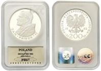 Polish collector coins after 1949
POLSKA/ POLAND/ POLEN / POLOGNE / POLSKO

PRL. 200 zlotych 1982 John Paul II Pope PROOF - - RARE 

Duża moneta ...