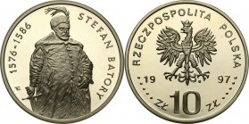Polish collector coins after 1949
POLSKA/ POLAND/ POLEN / POLOGNE / POLSKO

III RP. 10 zlotych 1997 Stefan Batory - półpostać 

Rzadka moneta kol...