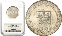PROBE coins Poland after 1945
POLSKA / POLAND / POLEN / PATTERN / PROBE / PROBA

PRL. PROBA SILVER 200 zlotych 1974 XXX lat PRL only tylko 20 piece...