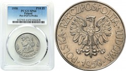 PROBE coins Poland after 1945
POLSKA / POLAND / POLEN / PATTERN / PROBE / PROBA

PRL. PROBA aluminum 10 zlotych 1958 Kosciuszko z napisem PROBA - P...
