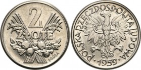 PROBE coins Poland after 1945
POLSKA / POLAND / POLEN / PATTERN / PROBE / PROBA

PRL. PROBA Nickel 2 zlote 1959 Jagody - - RARE 

Jedna z najbard...