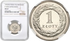 PROBE coins Poland after 1945
POLSKA / POLAND / POLEN / PATTERN / PROBE / PROBA

III RP. PROBA CuNi 1 zloty 1995 NGC MS67 (MAX) 

Na awersie wypu...