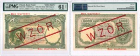 Banknotes
POLSKA / POLAND / POLEN / PAPER MONEY / BANKNOTE

SPECIMEN / PATTERN 5.000 zlotych 1919 Kosciuszko seria A PMG 61 wysoki narduk - RARITY ...