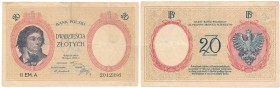 Banknotes
POLSKA / POLAND / POLEN / PAPER MONEY / BANKNOTE

II RP. 20 zlotych 1924 II emisja A - Fałszerstwo z epoki 

Fałszerstwo z epoki 20 zło...