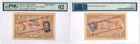 Banknotes
POLSKA / POLAND / POLEN / PAPER MONEY / BANKNOTE

SPECIMEN / PATTERN 5 zlotych 1924 II EM. A PMG 62 BEAUTIFUL - RARITY R6 

Banknot z I...