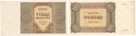 Banknotes
POLSKA / POLAND / POLEN / PAPER MONEY / BANKNOTE

1000 zlotych 1945, seria Dh - RARITY R6 

Bardzo rzadka seria zastępcza.Przyzwoicie z...