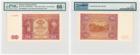 Banknotes
POLSKA / POLAND / POLEN / PAPER MONEY / BANKNOTE

100 zlotych 1946 seria J PMG 66 EPQ - RARITY R4 

Banknot w gradingu PMG z notą 66 or...
