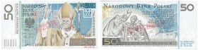 Banknotes
POLSKA / POLAND / POLEN / PAPER MONEY / BANKNOTE

SPECIMEN / PATTERN 50 zlotych 2006 John Paul II Pope - RARITY R5 

Wymiary: 143 x 72 ...