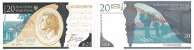 Banknotes
POLSKA / POLAND / POLEN / PAPER MONEY / BANKNOTE

SPECIMEN / PATTERN 20 zlotych 2009 Chopin 

Wymiary: 140 x 70 mm.WZÓR / SPECIMEN, Fry...