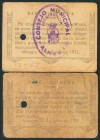 ALMAGRO (CIUDAD REAL). 25 Céntimos y 1 Peseta. 15 de Junio de 1937. (González: 546, 548). Taladrados. BC.