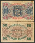 CARTAGENA (MURCIA). 25 Céntimos y 50 Céntimos. Junio 1937. (González: 1684/85). RC.