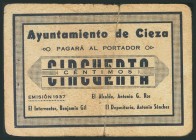 CIEZA (MURCIA). 50 Céntimos. (1937ca). (González: 1966). RC.