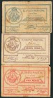 CIUDAD REAL. 25 Céntimos, 50 Céntimos y 1 Peseta. 1937. (González: 1980/82). Inusual serie completa. MBC.