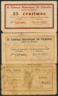 CRIPTANA (CIUDAD REAL). 25 Céntimos, 50 Céntimos y 1 Peseta. 1 de Septiembre de 1937. (González: 2096/98). Inusual serie completa. RC.