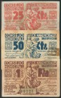 NAVALMORALES (TOLEDO). 25 Céntimos, 50 Céntimos y 1 Peseta. (1938ca). (González: 3815/17). Inusual serie completa. MBC.