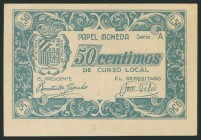 SOLLANA (VALENCIA). 50 Céntimos. (1938ca). Serie A. (González: 4847). EBC+.
