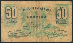 BORREDA (BARCELONA). 50 Céntimos. (1938ca). (González: 7170). BC.