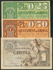 GIRONA. 25 Céntimos, 50 Céntimos y 1 Peseta. 14 de Mayo de 1937. (González: 8030, 8031/32). MBC.