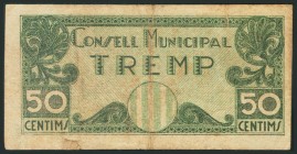 TREMP (LERIDA). 50 Céntimos. (1938ca). (González: 10440). MBC.
