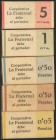 VILASSAR DE DALT (BARCELOAN). Serie completa de 5 Céntimos, 10 Céntimos, 50 Céntimos, 1 Peseta y 5 Pesetas. 1937. Cooperativa "La Fraternal", de San G...
