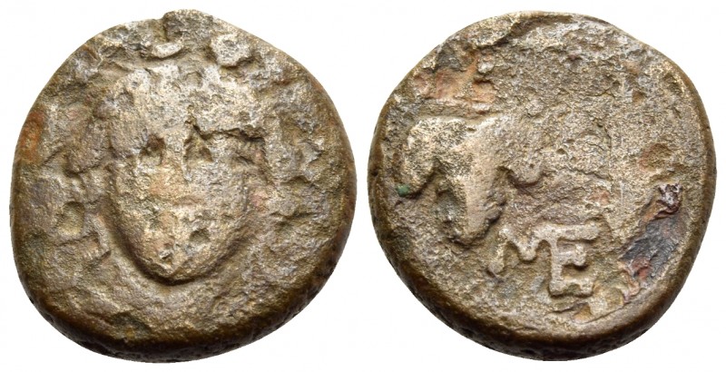 MOESIA. Istros. Circa 150-75 BC. (Bronze, 13.5 mm, 2.66 g, 10 h). Wreathed head ...